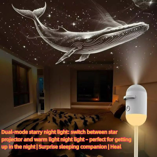 12-Disc Galaxy Star Projector – HD Nebula Night Light with 180° Rotation, Type-C Rechargeable & Timer