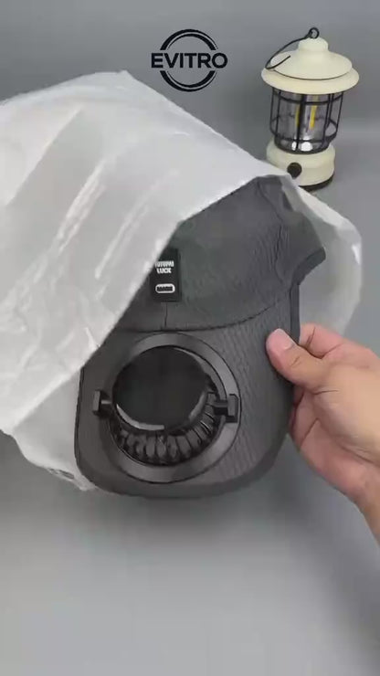 Rechargeable Cooling Fan Cap – Portable Hands-Free Summer Hat