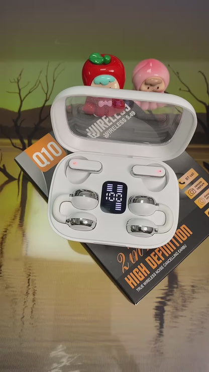 Q10 4-in-1 Wireless Earbuds – 2 Stylish Designs | Clear Sound | Long Battery | Waterproof