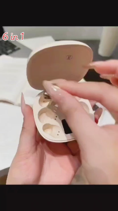 6-in-1 Wireless Earbuds – 3 Stylish Pairs in One Charging Case