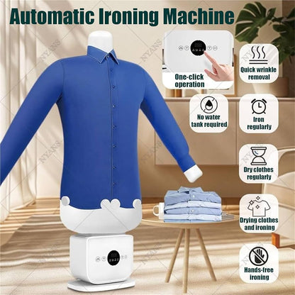 Automatic Clothes Drying & Ironing Machine – Smart Hot Air Shirt & Garment Dryer with Wrinkle Removal | Hands-Free Ironing