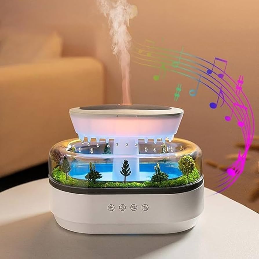 Luxury LED Water Fountain Aromatherapy Diffuser – Elegant Home, Office & Shop