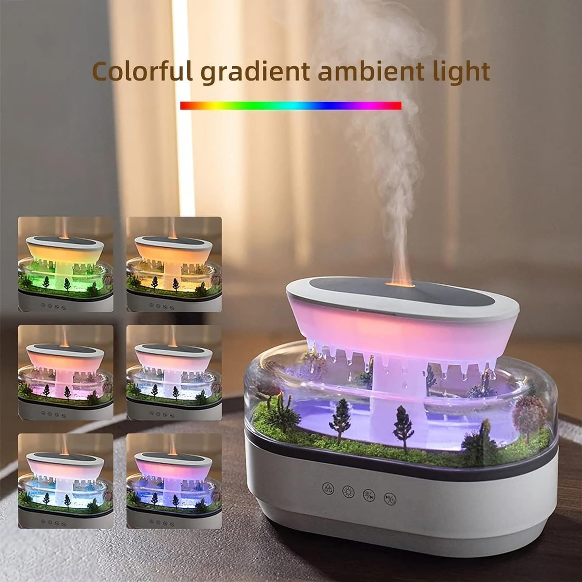 Luxury LED Water Fountain Aromatherapy Diffuser – Elegant Home, Office & Shop