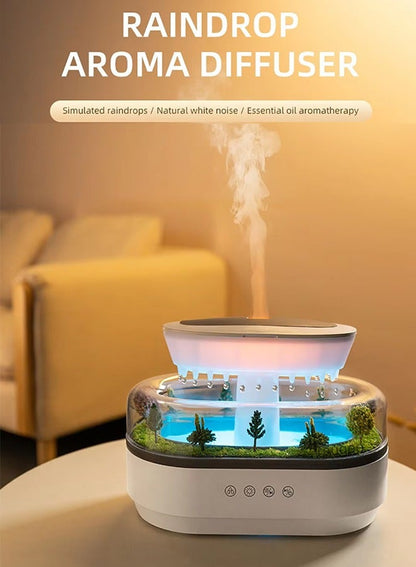Luxury LED Water Fountain Aromatherapy Diffuser – Elegant Home, Office & Shop