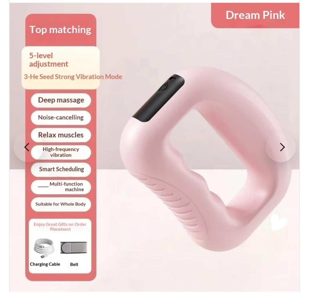 Noura Ring Massager – Portable Deep Tissue Body Massager with Adjustable Belt