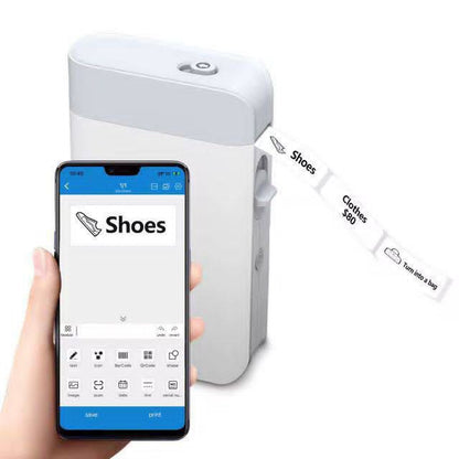 Portable Wireless Bluetooth Thermal Label Printer – Mini Smart Sticker & Barcode Printer