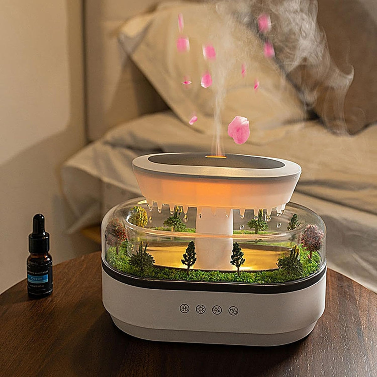 Luxury LED Water Fountain Aromatherapy Diffuser – Elegant Home, Office & Shop