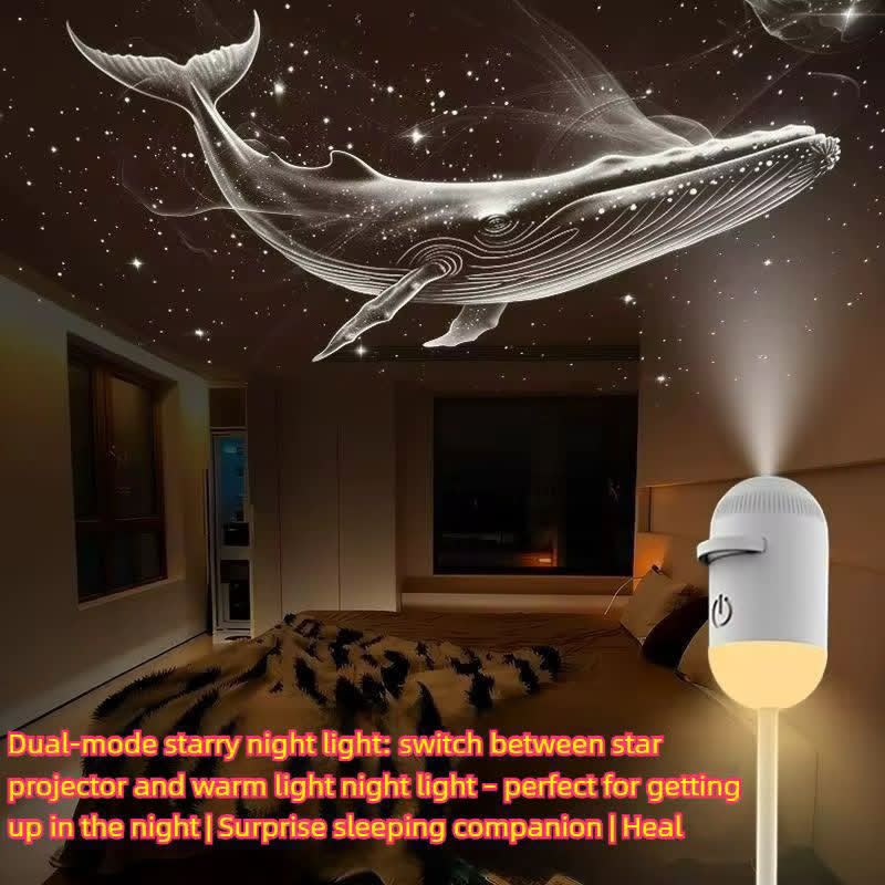 12-Disc Galaxy Star Projector – HD Nebula Night Light with 180° Rotation, Type-C Rechargeable & Timer