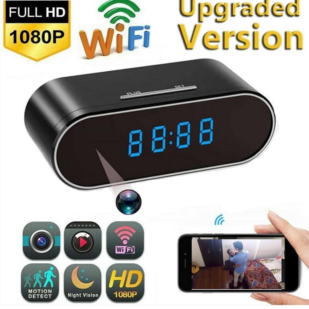 Title: Smart Clock WiFi Hidden Camera – HD Security Camera with Motion Detection & Night Vision