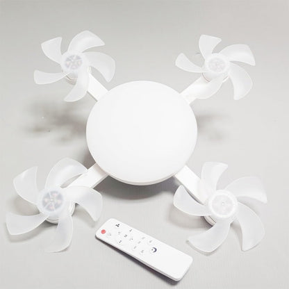 4-in-1 Ceiling Fan with LED Light & 3-Color Dimming