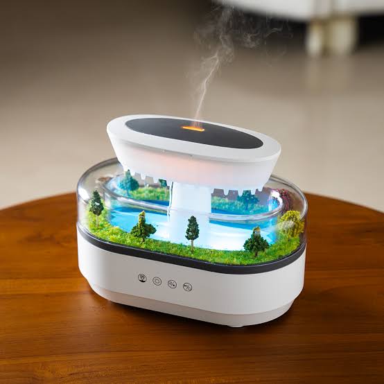 Luxury LED Water Fountain Aromatherapy Diffuser – Elegant Home, Office & Shop
