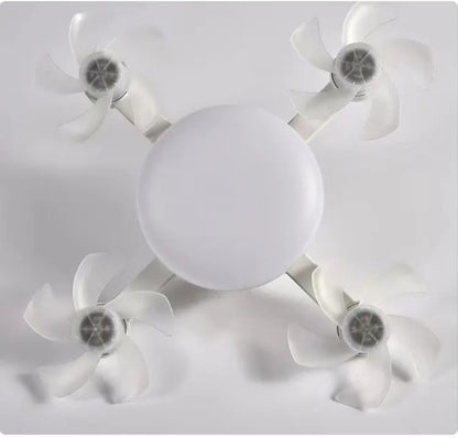 F4+ LED Socket Ceiling Fan Light with Remote Control (20 Inch