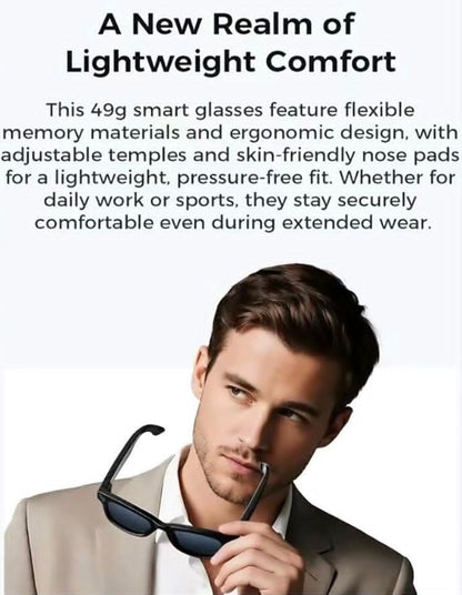 M01 Pro AI Smart Glasses – Call, Music & Real-Time Translation