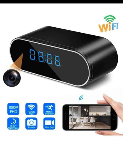 Title: Smart Clock WiFi Hidden Camera – HD Security Camera with Motion Detection & Night Vision
