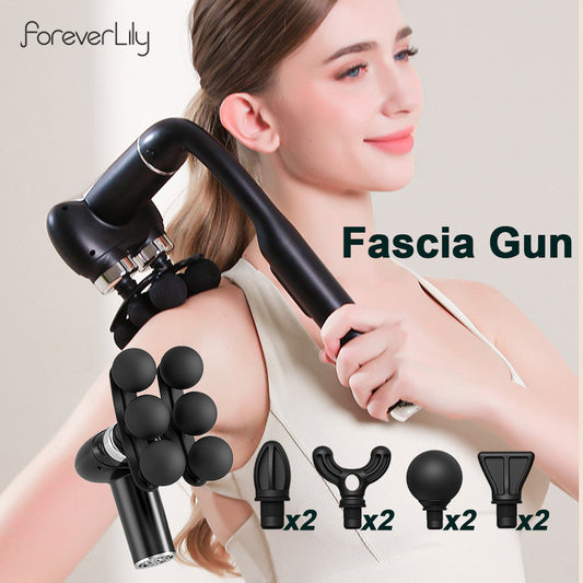 ForeverLily Deep Tissue Fascia Massage Gun – Multi-Head Muscle Relaxation Massager for Neck, Shoulders & Full Body