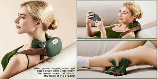 4D Shiatsu Neck and Shoulder Massager with Heat, Deep Tissue Back Neck and Foot Massager Pillow, Electric Massage Cushion for Muscle Relaxation, Portable for Home Office Car