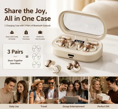 6-in-1 Wireless AirPods – Premium Sound & Stylish Design