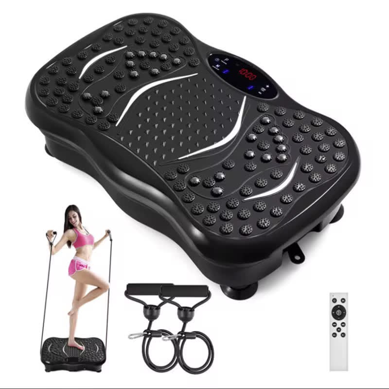 FITNESS VIBRATION MACHINE

1. AUTOMATIC AND MANNUAL PROGRAMS
2. SPEED ADJUSTABLE 
3. SPEED RANGE 0-99 LEVELS
4. MAX LOAD : 150 KG
5. REMOTE CONTROLL
6. TWO RESISTANCE BANDS
7. USB MUSIC PLAYER