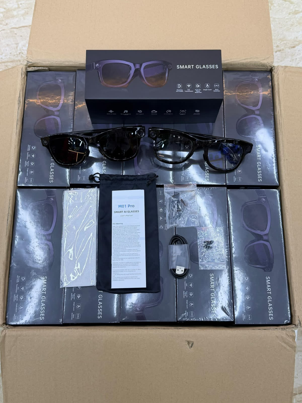 M01 Pro AI Smart Glasses – Call, Music & Real-Time Translation