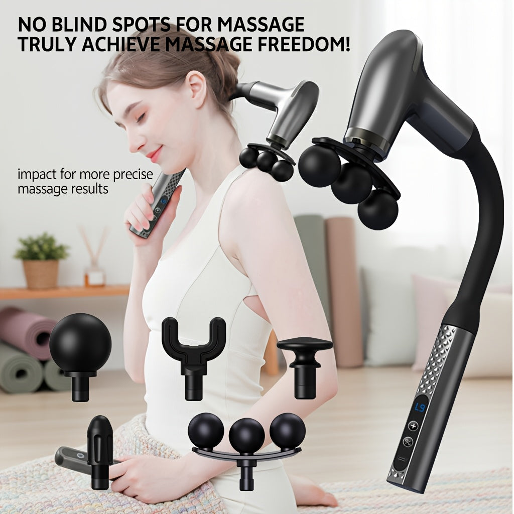 ForeverLily Deep Tissue Fascia Massage Gun – Multi-Head Muscle Relaxation Massager for Neck, Shoulders & Full Body