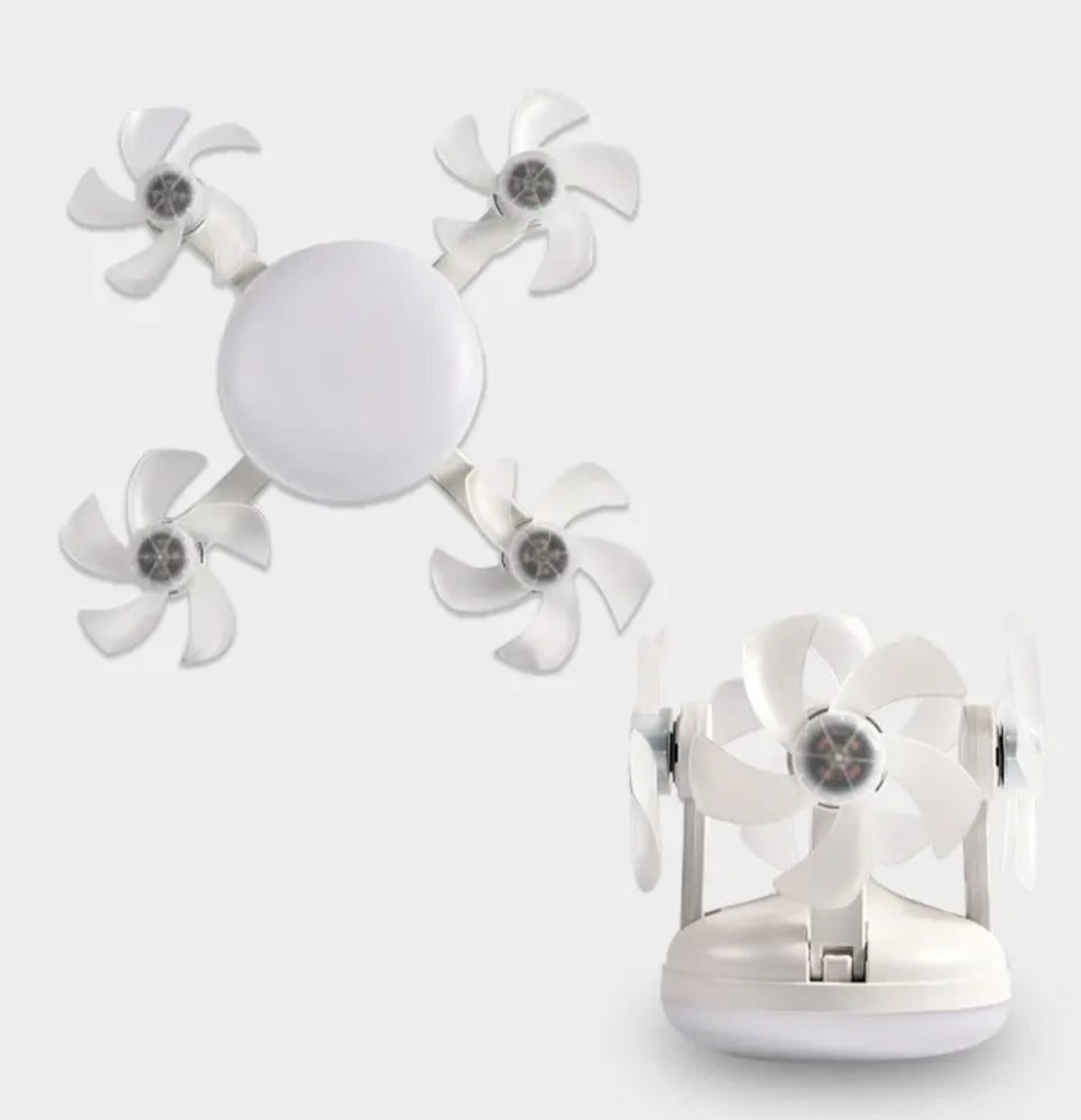 F4+ LED Socket Ceiling Fan Light with Remote Control (20 Inch