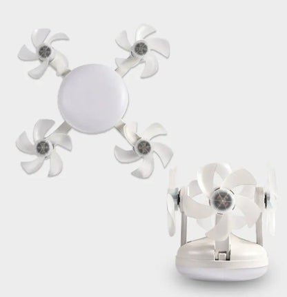 F4+ LED Socket Ceiling Fan Light with Remote Control (20 Inch