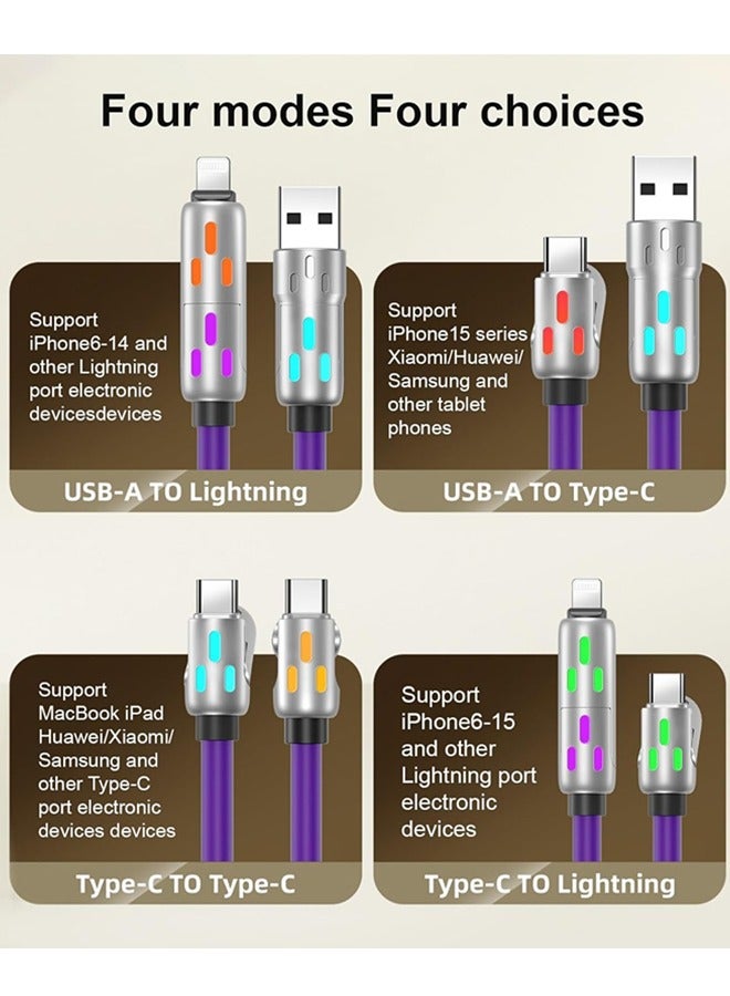 4-in-1 Fast Charging Cable – USB-A & Type-C to Lightning / Type-C