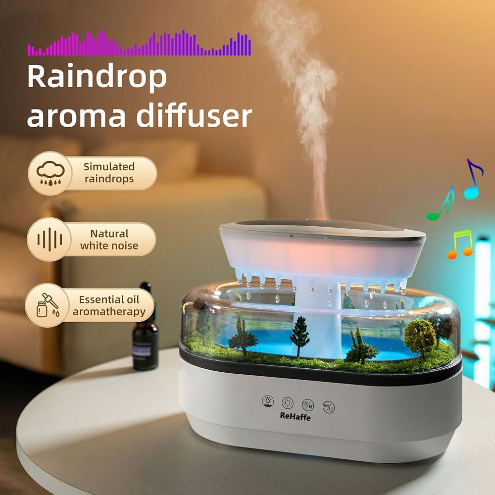 Luxury LED Water Fountain Aromatherapy Diffuser – Elegant Home, Office & Shop