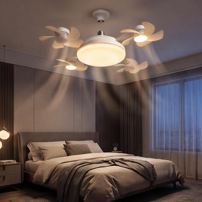 4-in-1 Ceiling Fan with LED Light & 3-Color Dimming