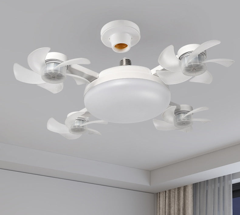 F4+ LED Socket Ceiling Fan Light with Remote Control (20 Inch
