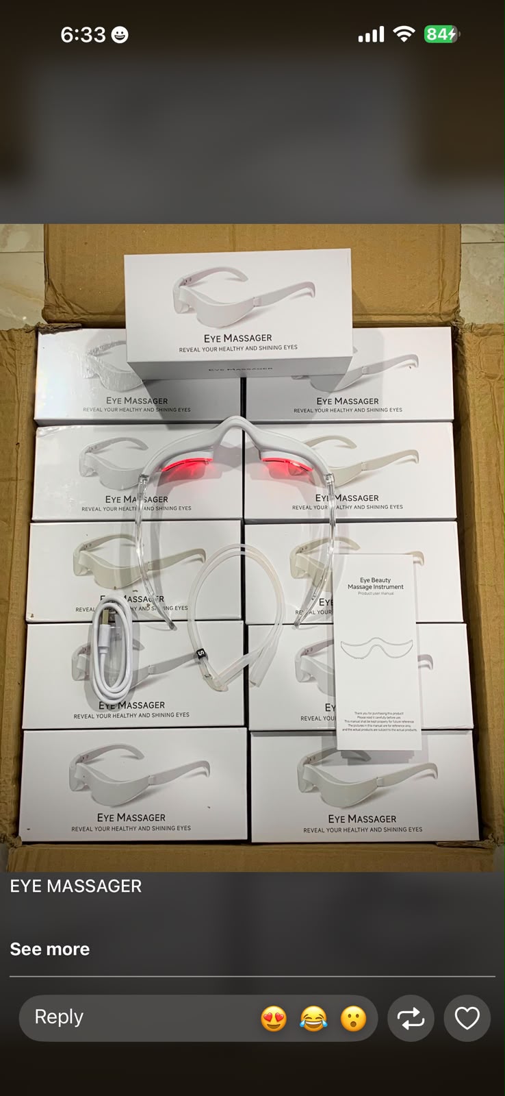 Smart Open-Design LED Eye Massager & Anti-Aging Beauty Glasses